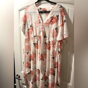 White/Pink Floral top